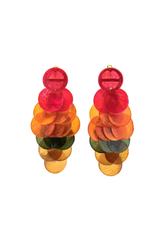 Shell Fringe Clip Earrings sold by Micas