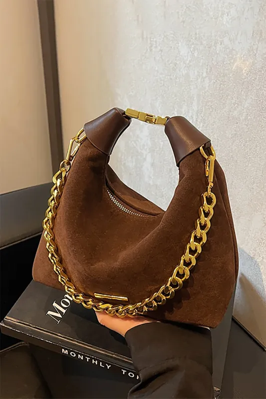 Suede Patchwork Tote Bag sold by Micas