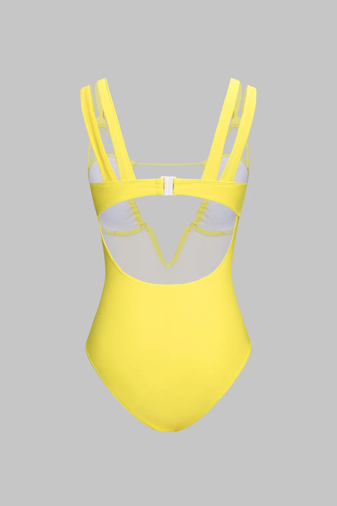 Solid Tie Up Ruched Cut Out Swimsuit sold by Micas product image thumbnail 2