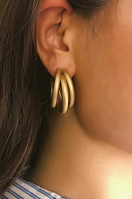 Irregular Metallic Geometric Earrings sold by Micas