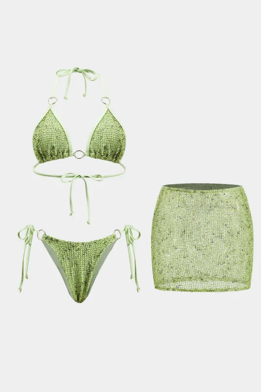 Halter Neck Tie-Up Bikini Set sold by Micas