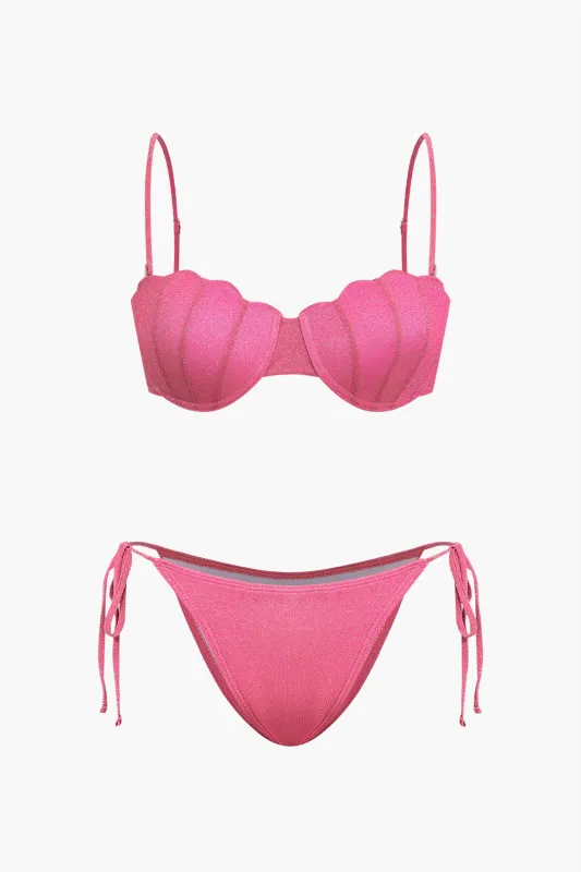 Solid Tie Up Bikini Set sold by Micas