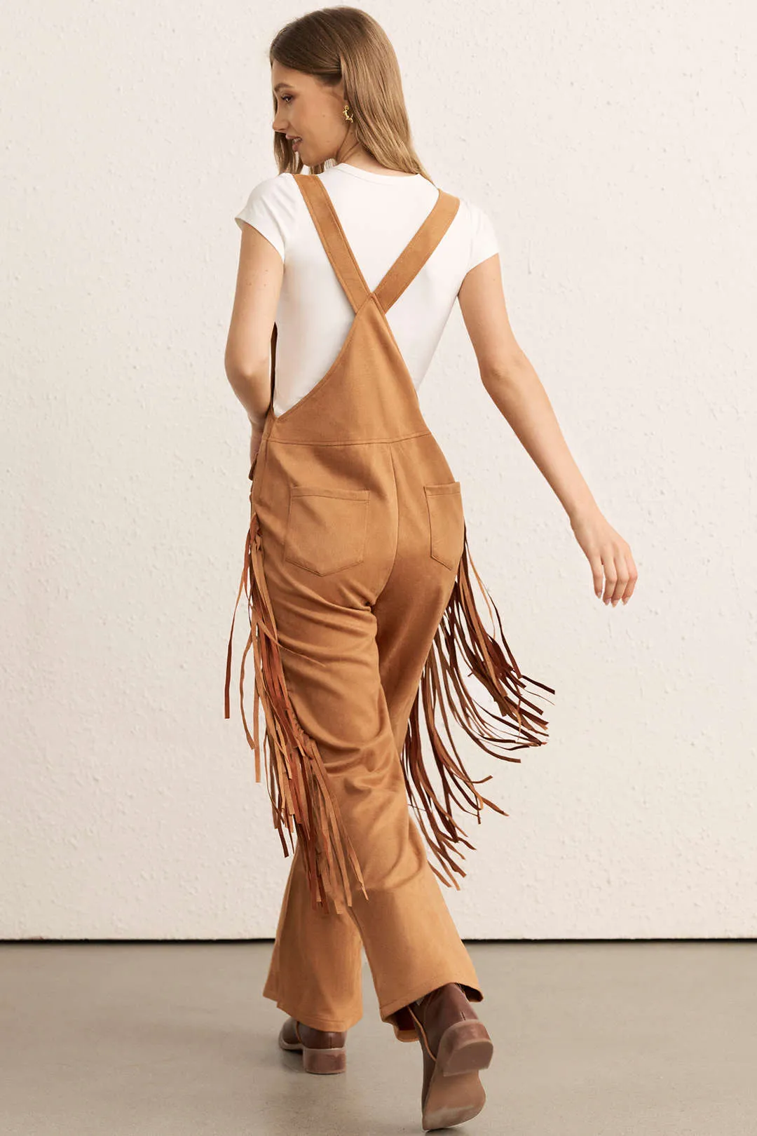 Fringe Button Sleeveless Wide Leg Jumpsuit sold by Micas product image thumbnail 5