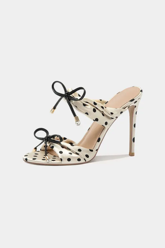 Polka Dots Bow Open Toe Sandals sold by Micas