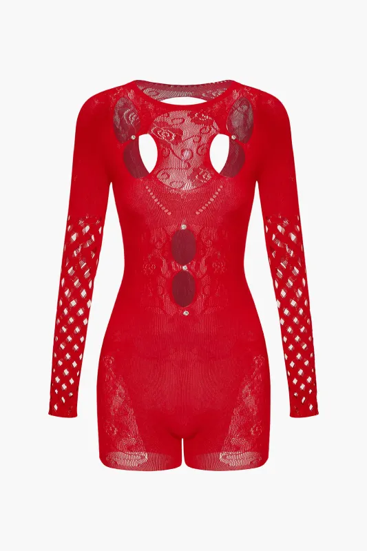 Solid Cut Out Button Long Sleeve Jumpsuit sold by Micas