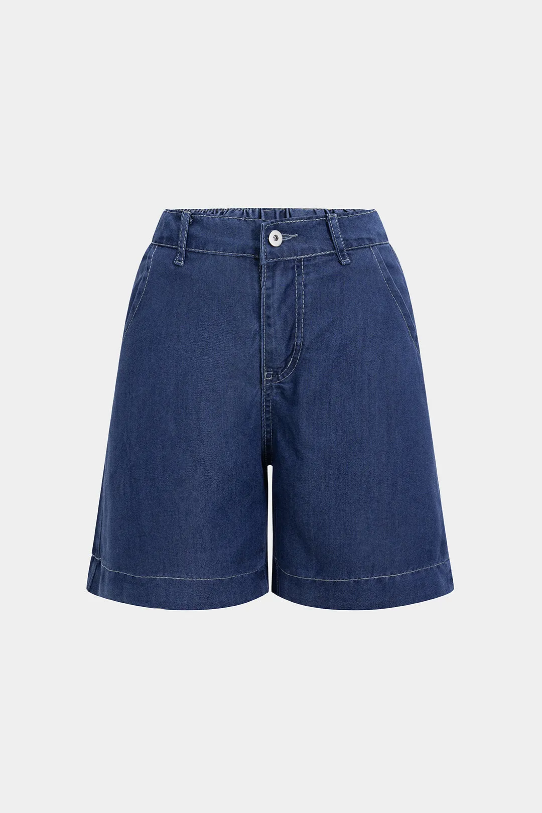 Denim High Waist Wide Leg Shorts sold by Micas