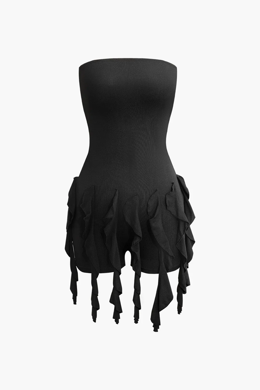 Fringe Hem Sleeveless Romper sold by Micas
