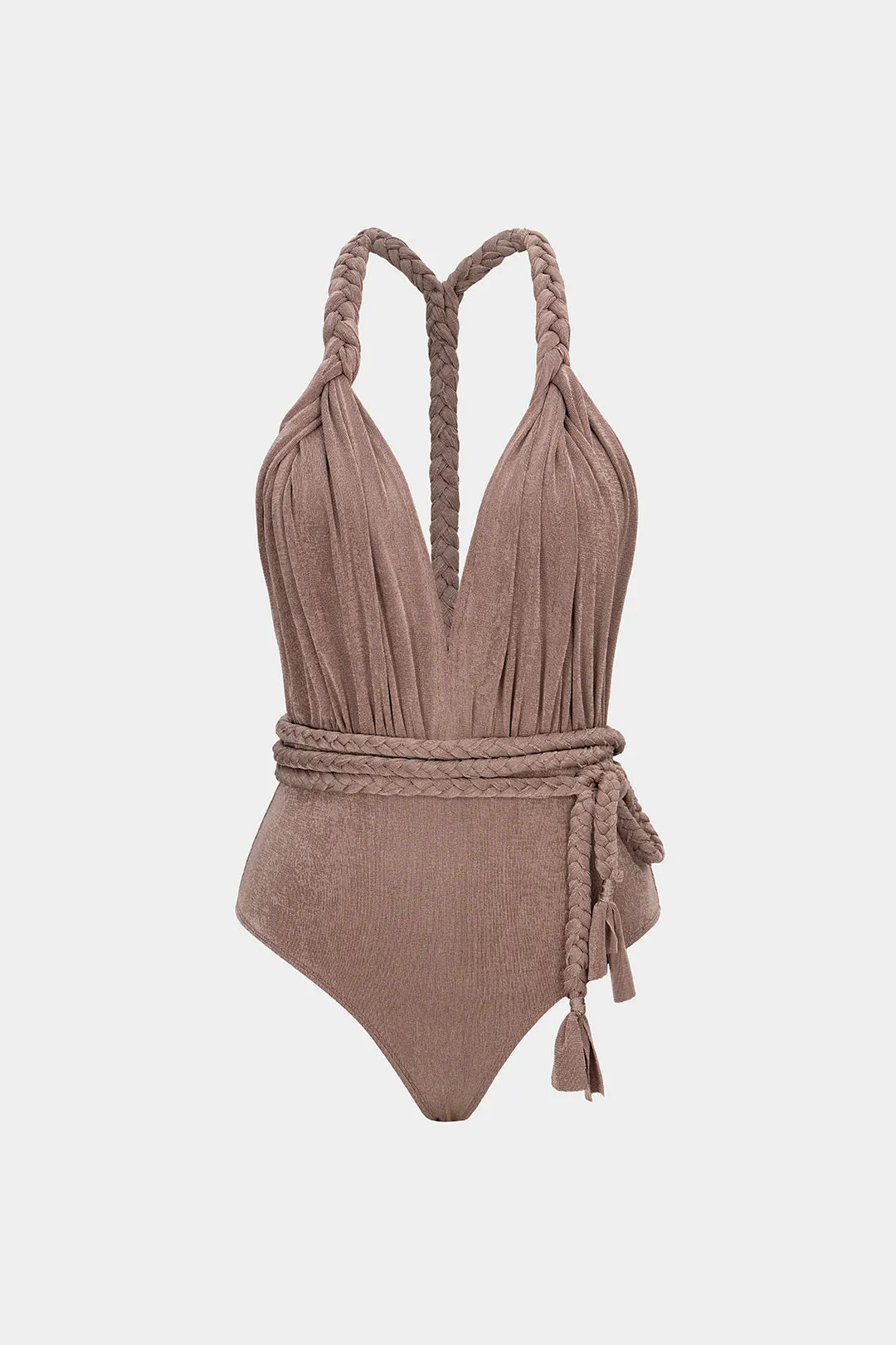 V-Neck Braided Backless Sleeveless Bodysuit sold by Micas