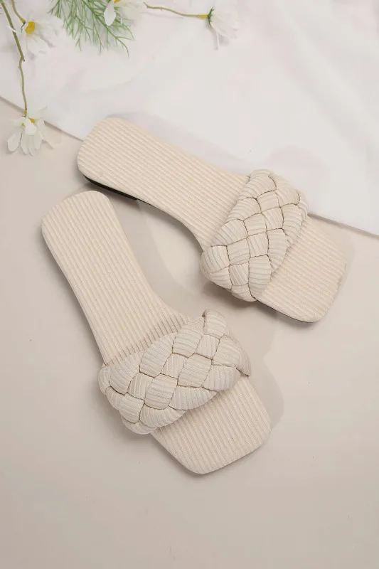 Woven Square Toe Slippers sold by Micas