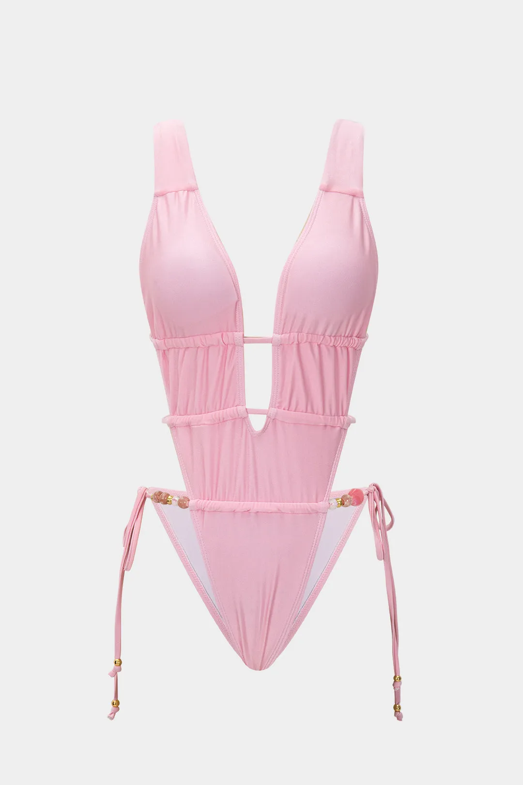 Tie-Up V-Neck Swimsuit sold by Micas