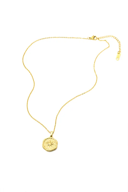 Alloy Star Moon Pendant Necklace sold by Micas