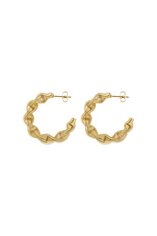 Alloy Twisted Earrings made by Micas