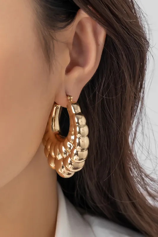 Metal Irregular Earrings sold by Micas