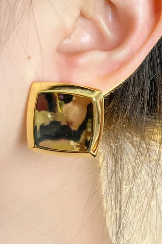 Alloy Geometric Square Earrings made by Micas