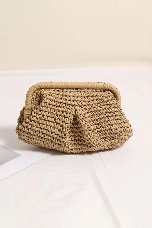 Woven Ruched Clutch Bag sold by Micas