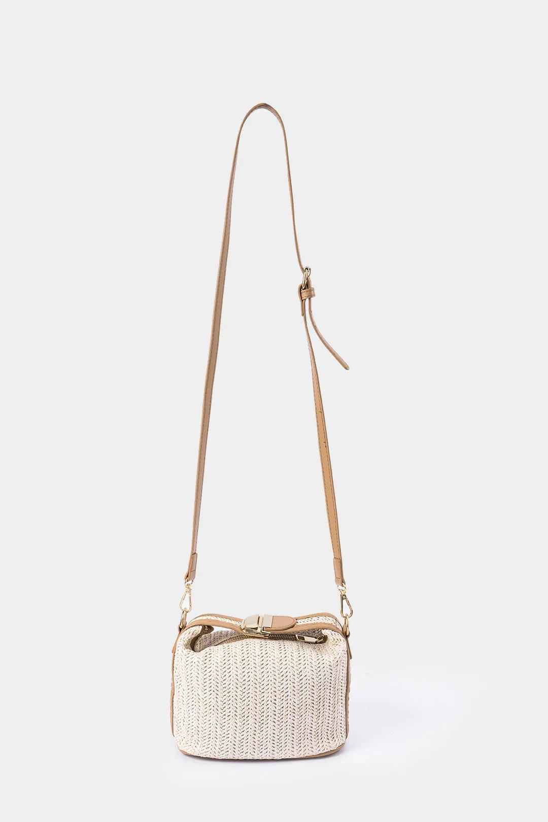 Woven Colorblock Crossbody Tote Bag sold by Micas