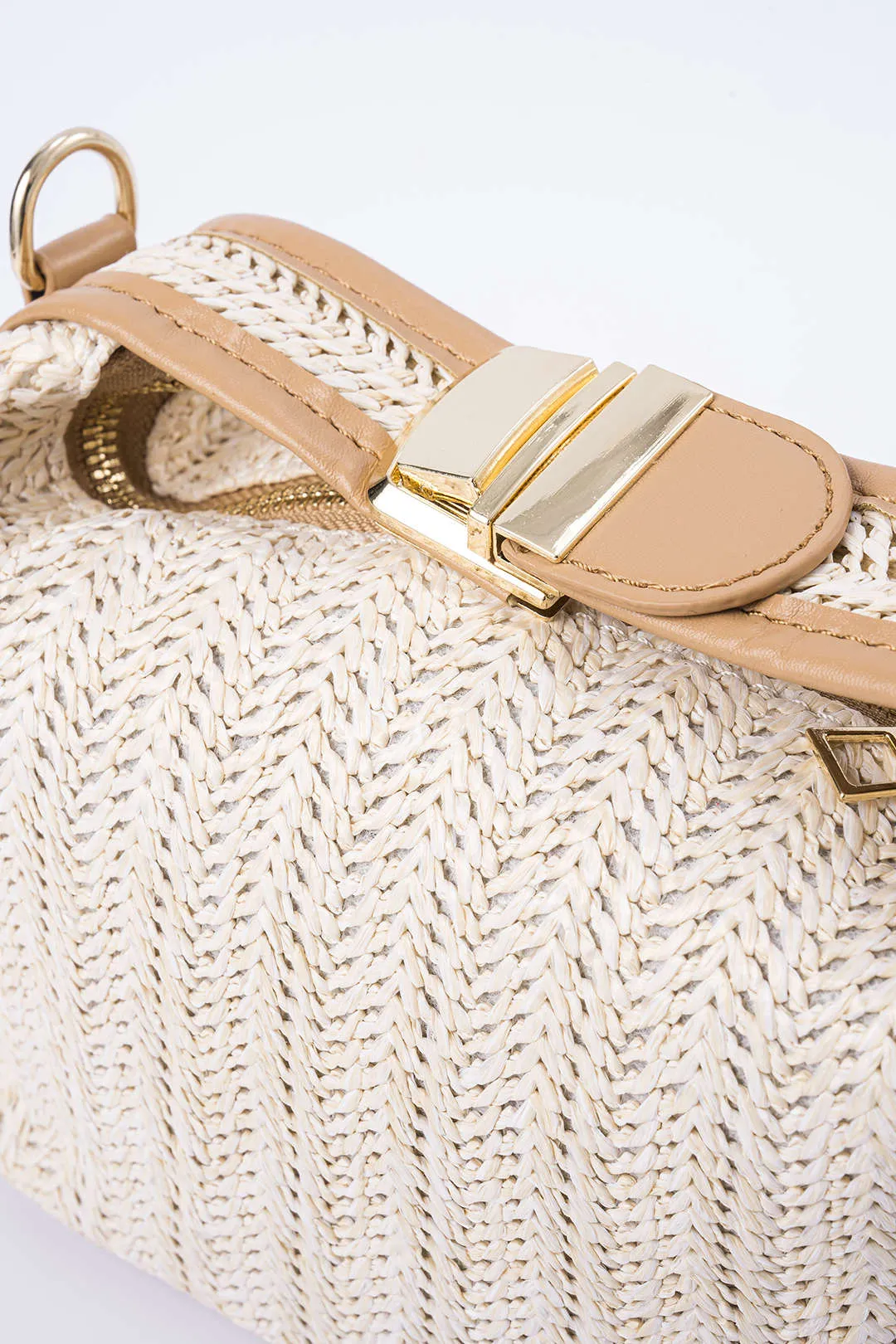 Woven Colorblock Crossbody Tote Bag sold by Micas product image thumbnail 2