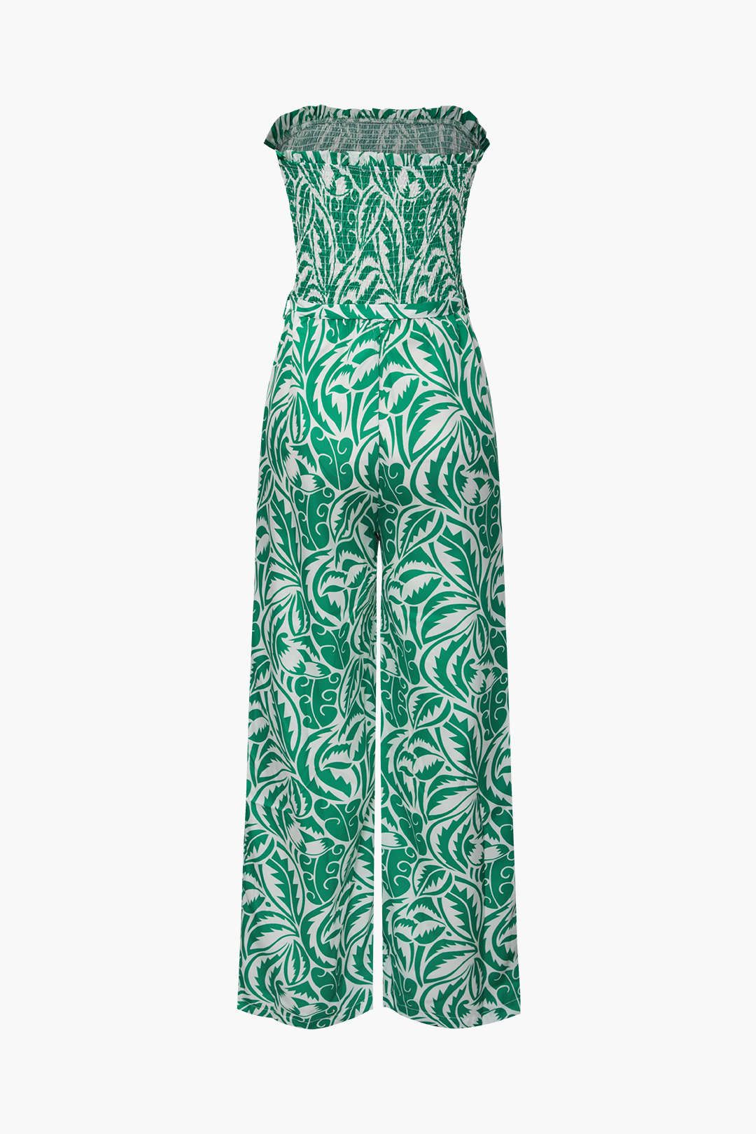 Leaves Print Frill Tie Waist Jumpsuit sold by Micas product image thumbnail 2