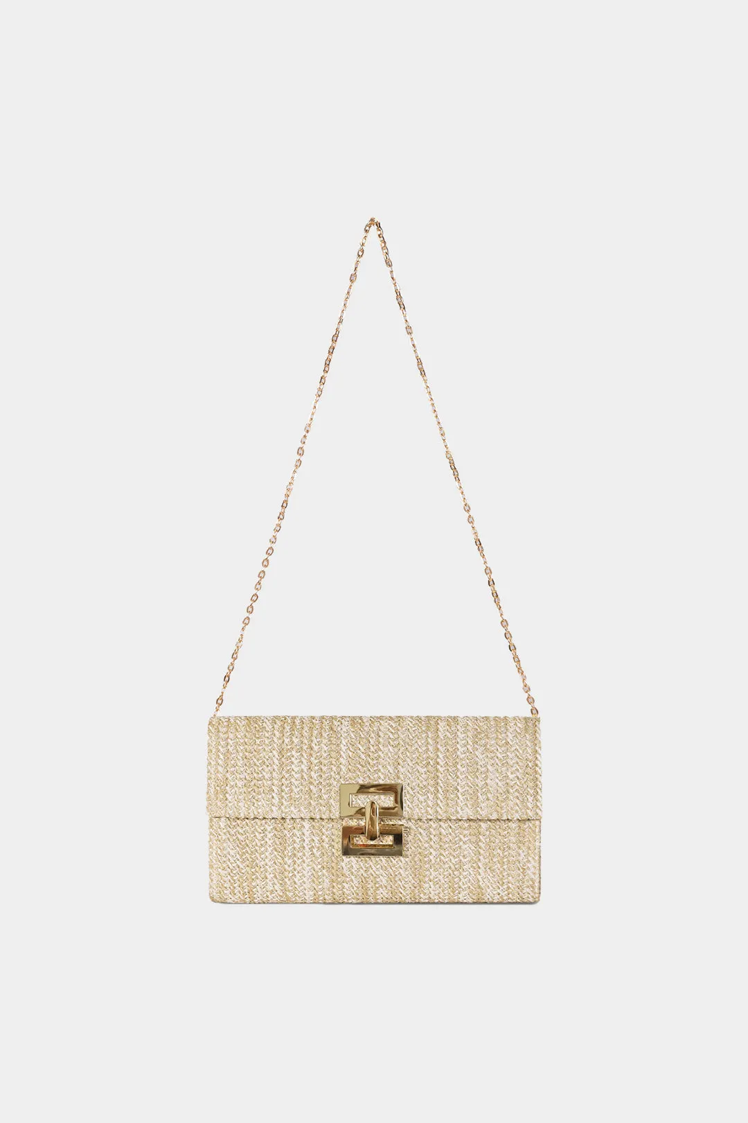 Woven Metallic Buckle Clutch Bag sold by Micas product image thumbnail 3