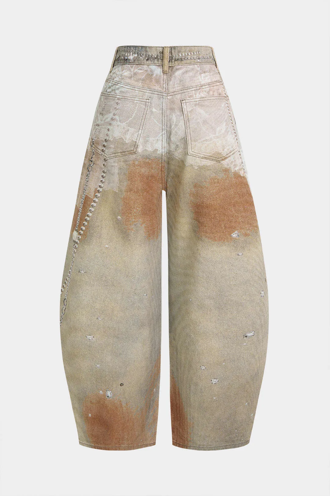 Artistic Denim Print Wide Leg Pants sold by Micas product image thumbnail 2