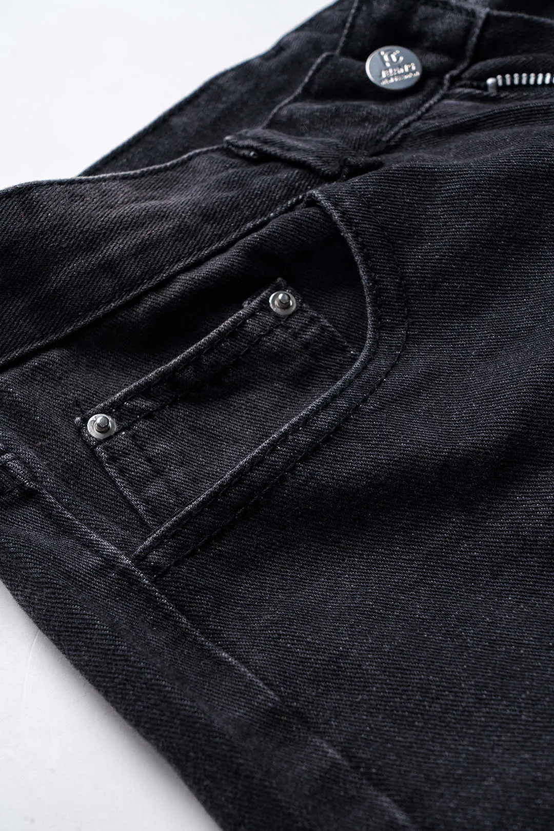 Denim Ripped Wide Leg Jeans sold by Micas product image thumbnail 4