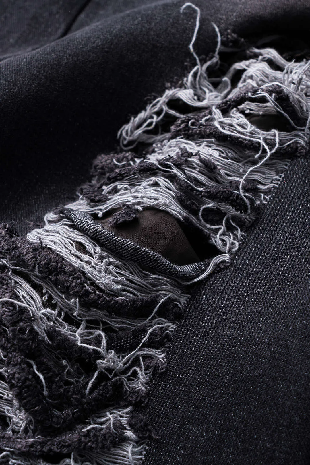 Denim Ripped Wide Leg Jeans sold by Micas product image thumbnail 3