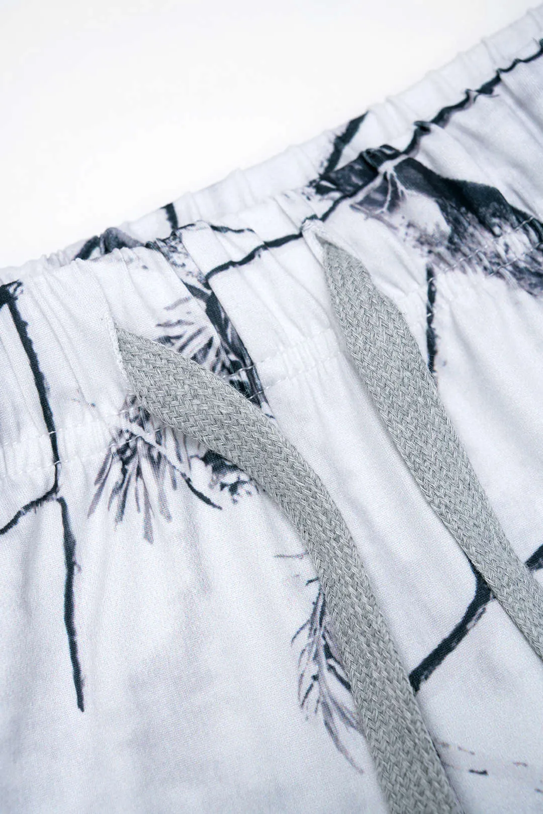 Branches Print Sleeveless Tank Top And Drawstring High Waist Pants Set sold by Micas product image thumbnail 3