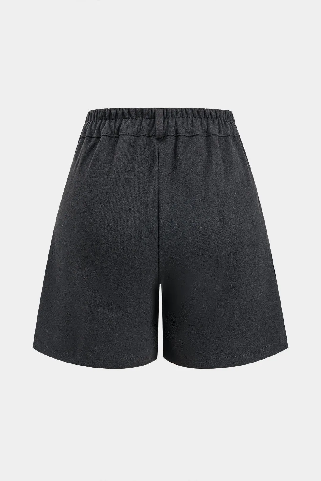 Woolen Pleated High Waist Wide Leg Shorts sold by Micas product image thumbnail 2