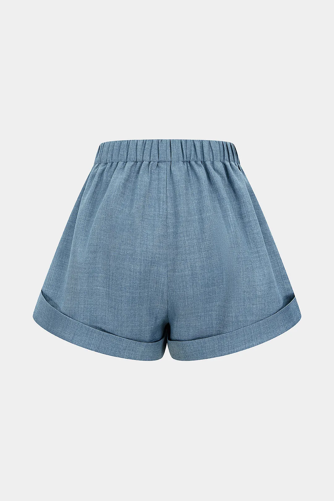 Metallic Button High Waist Wide Leg Shorts sold by Micas product image thumbnail 2