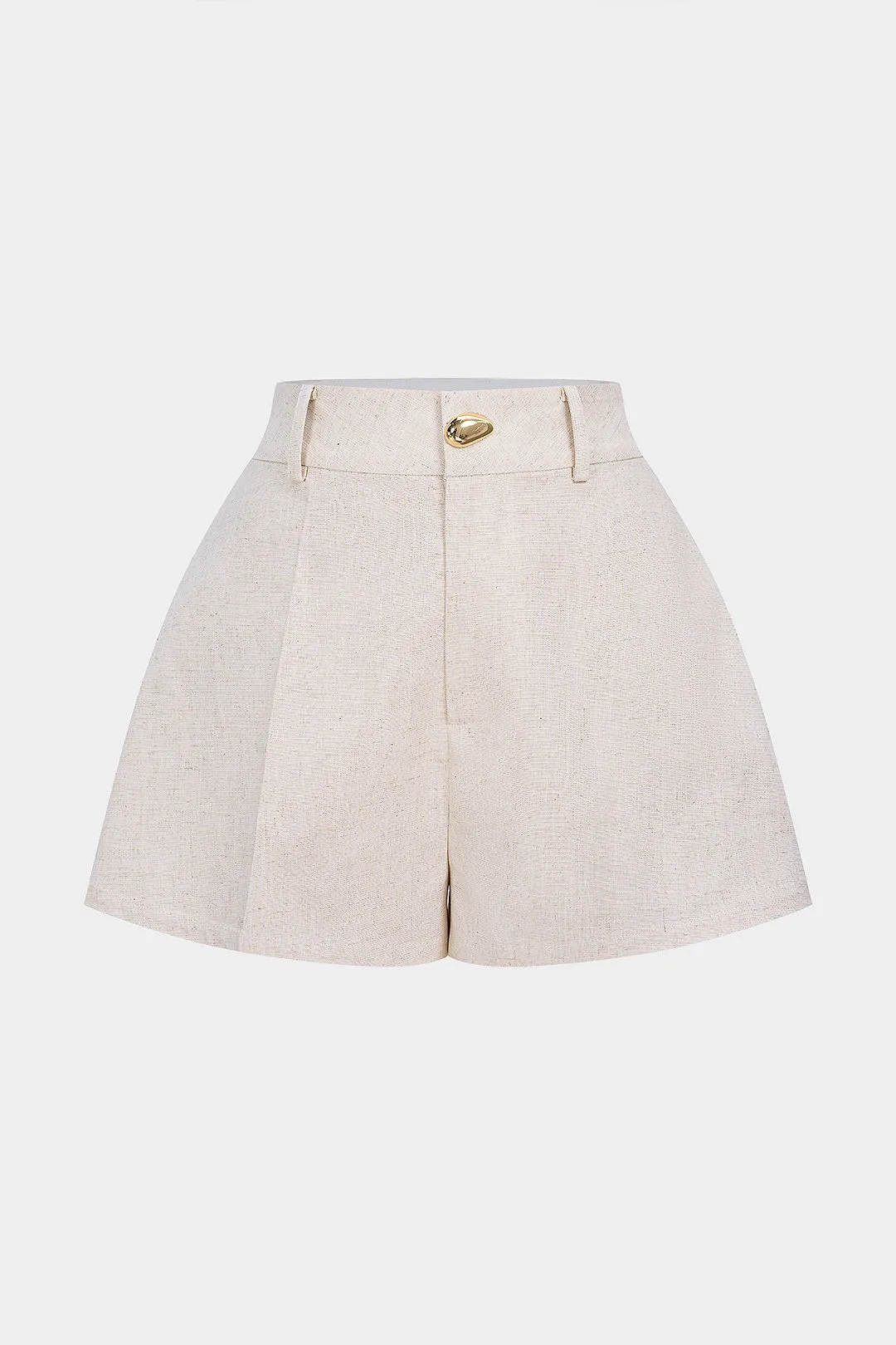 Linen High Waist Button Shorts sold by Micas