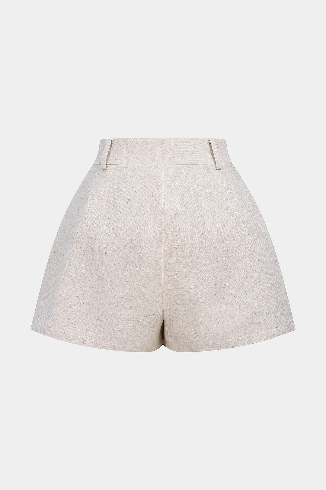 Linen High Waist Button Shorts sold by Micas product image thumbnail 2