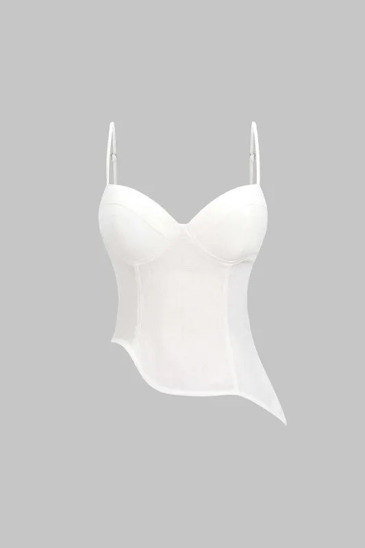 Linen Asymmetrical Cami Top sold by Micas