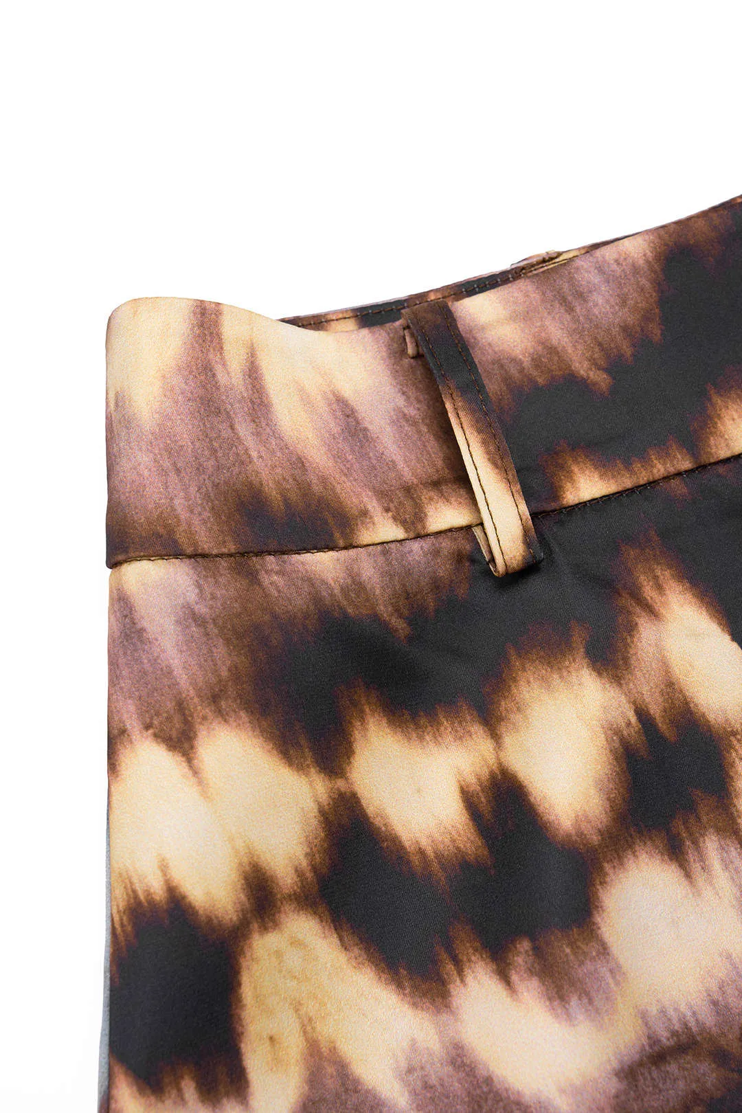 Abstract Tie Dye Print Satin Shorts sold by Micas product image thumbnail 3