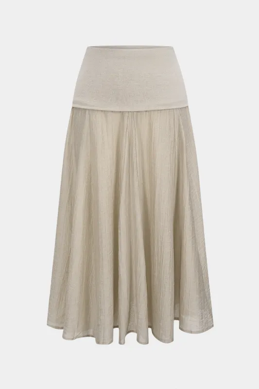 Knit Patchwork Ruched Skirt sold by Micas