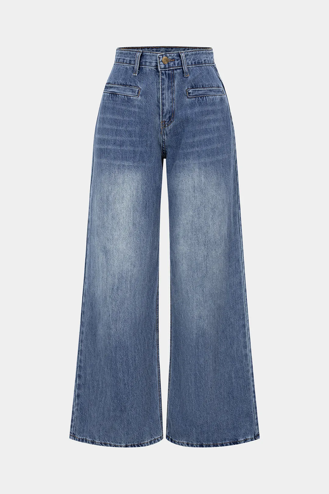 Denim Wide Leg Jeans sold by Micas