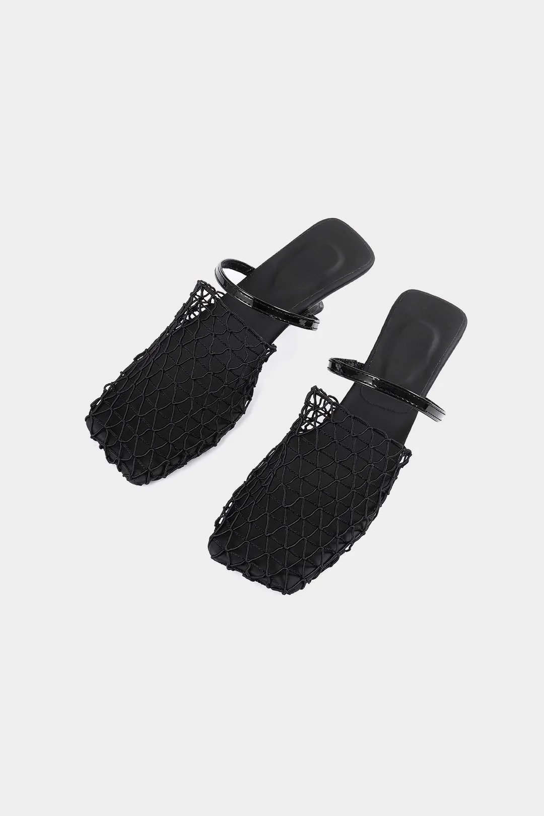 Mesh Cut Out Square Toe Sandals sold by Micas