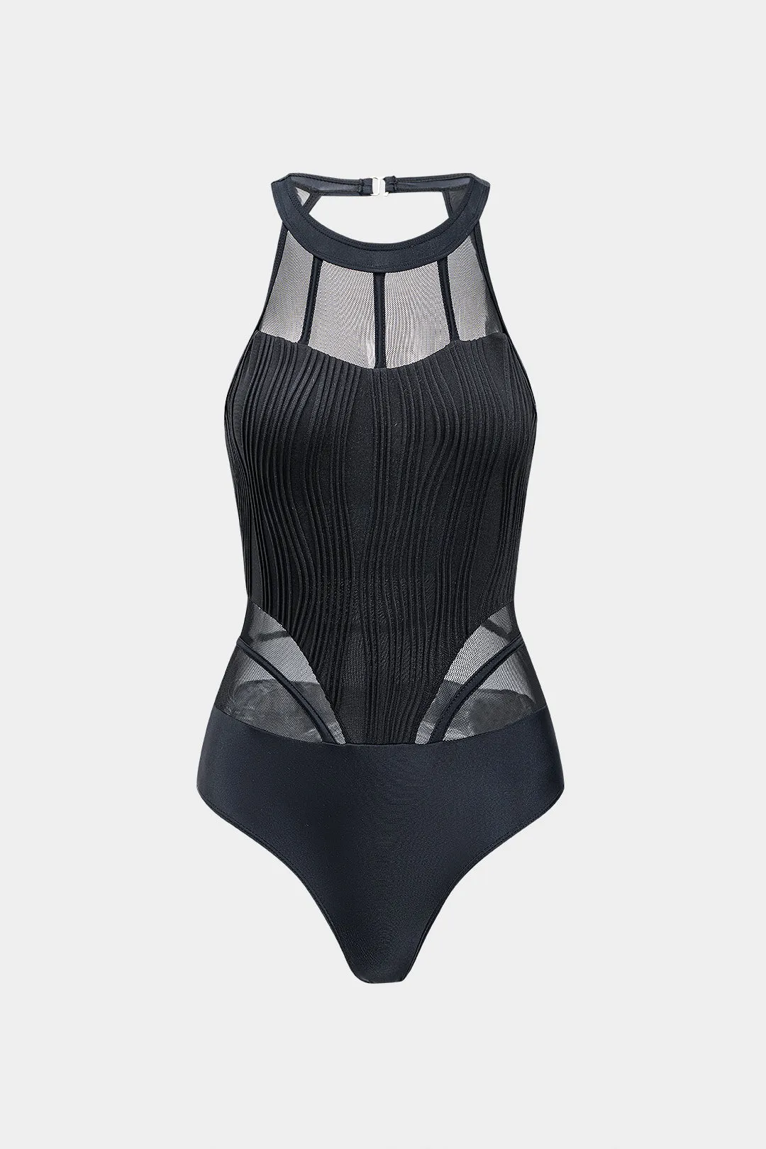 Mesh Backless One-Piece Swimsuit sold by Micas