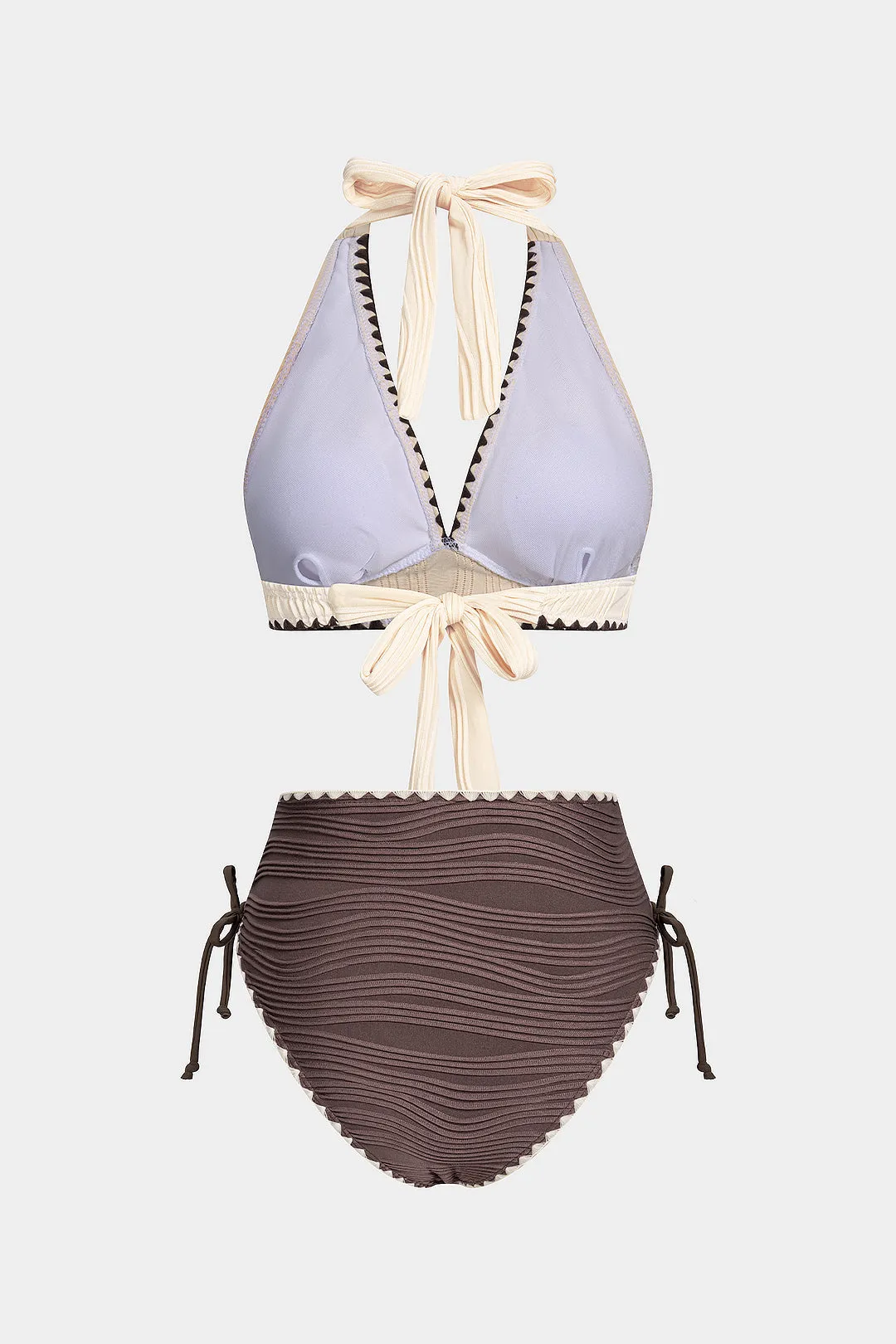 Contrast Halter Tie-Up Bikini Set sold by Micas product image thumbnail 2