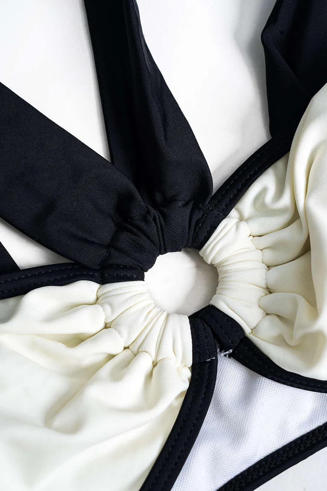 Contrast Ruched Cut Out Bikini Set sold by Micas product image thumbnail 3