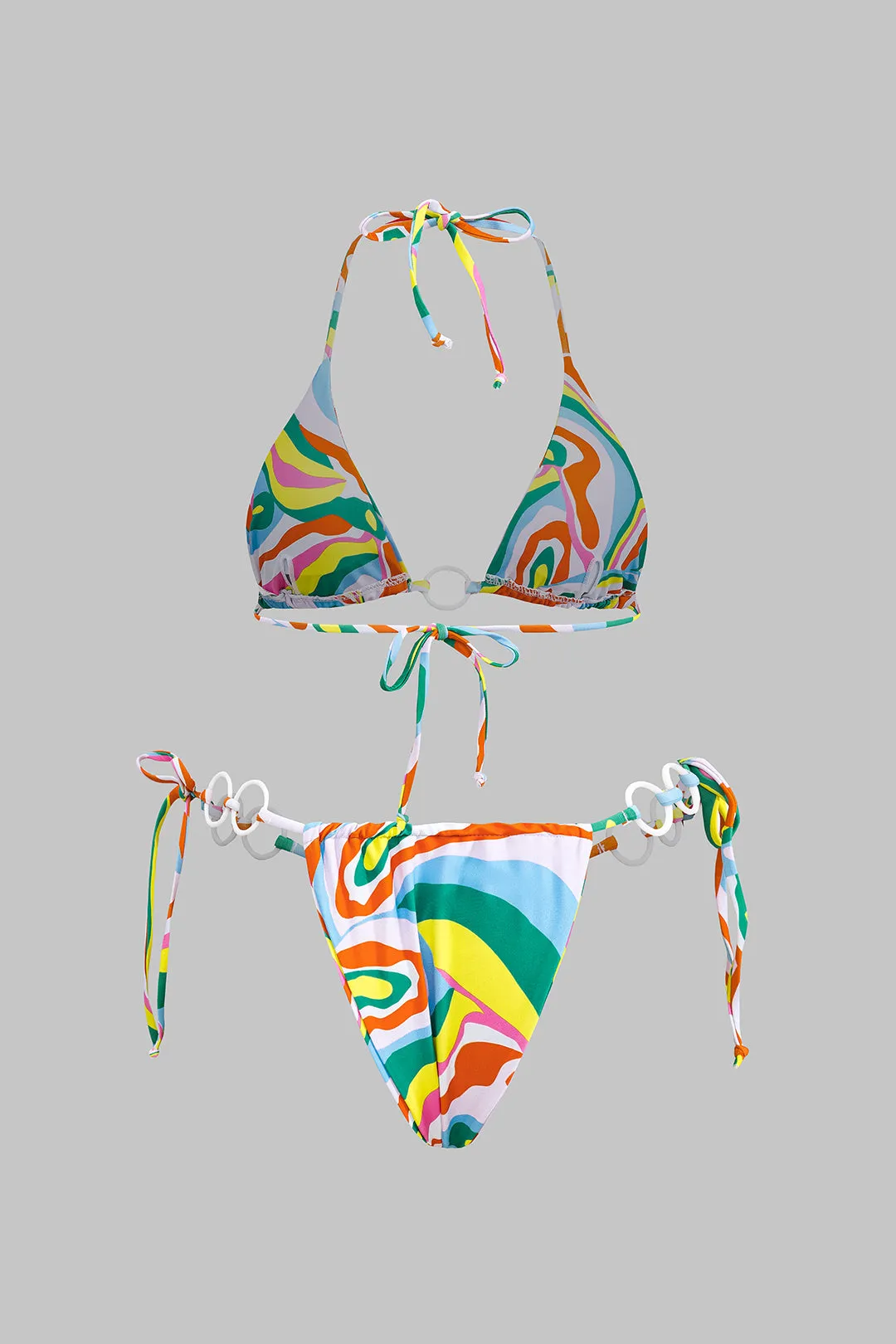 Contrast Print Tie-Up Bikini Set sold by Micas product image thumbnail 2