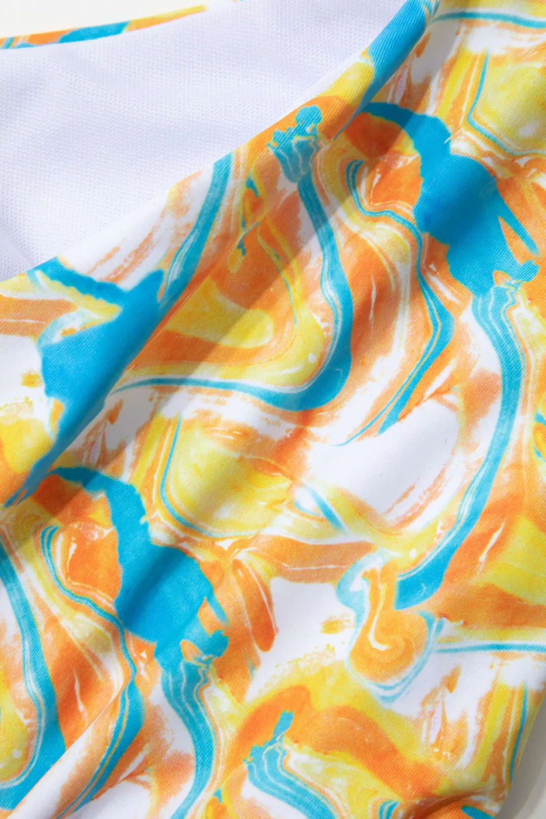 Abstract Print Halter Neck Crossed Tie Up Cut Out Bikini Set sold by Micas product image thumbnail 3