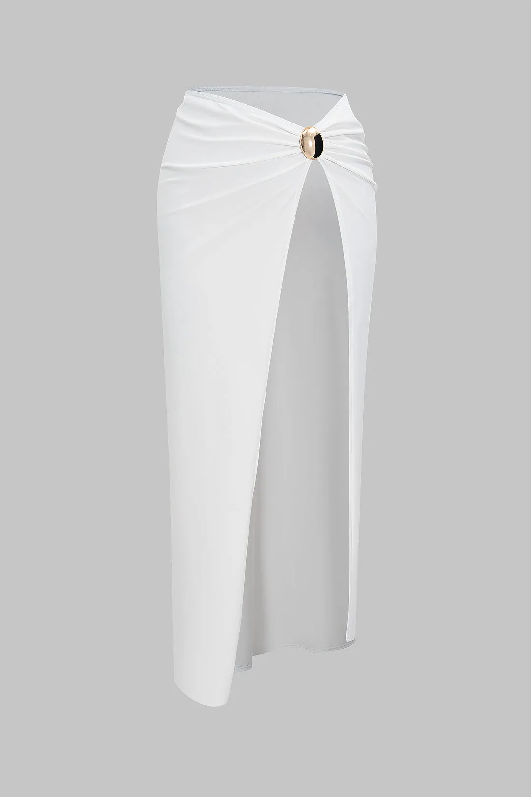 Metallic Decor Ruched Cut Out High Split Bikini Set sold by Micas product image thumbnail 4