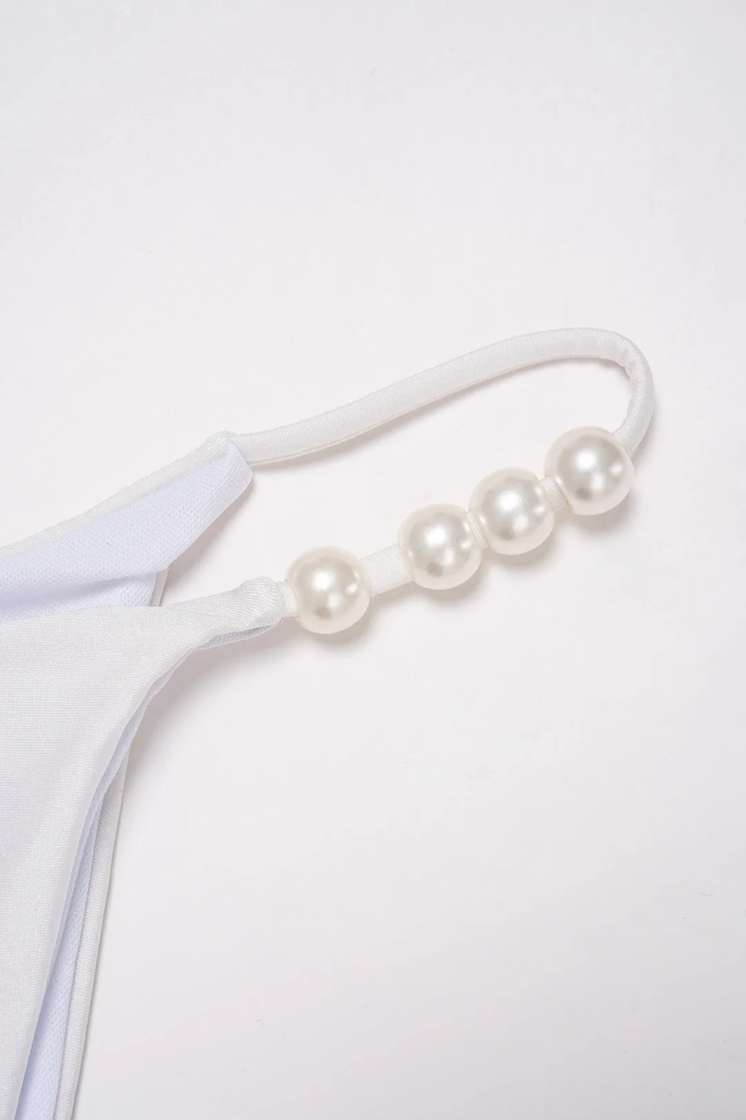 Halter Tie-Up Cut Out Pearl Decor Bikini Set sold by Micas product image thumbnail 3