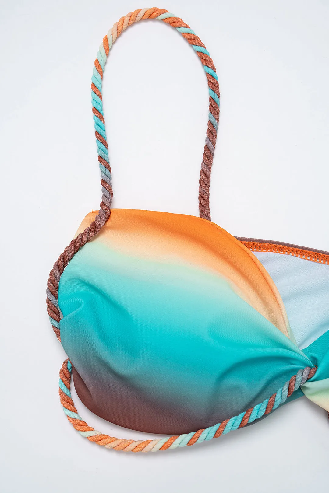 Tie Dye Print Tie-Up Asymmetrical Drawstring Bikini Set sold by Micas product image thumbnail 3