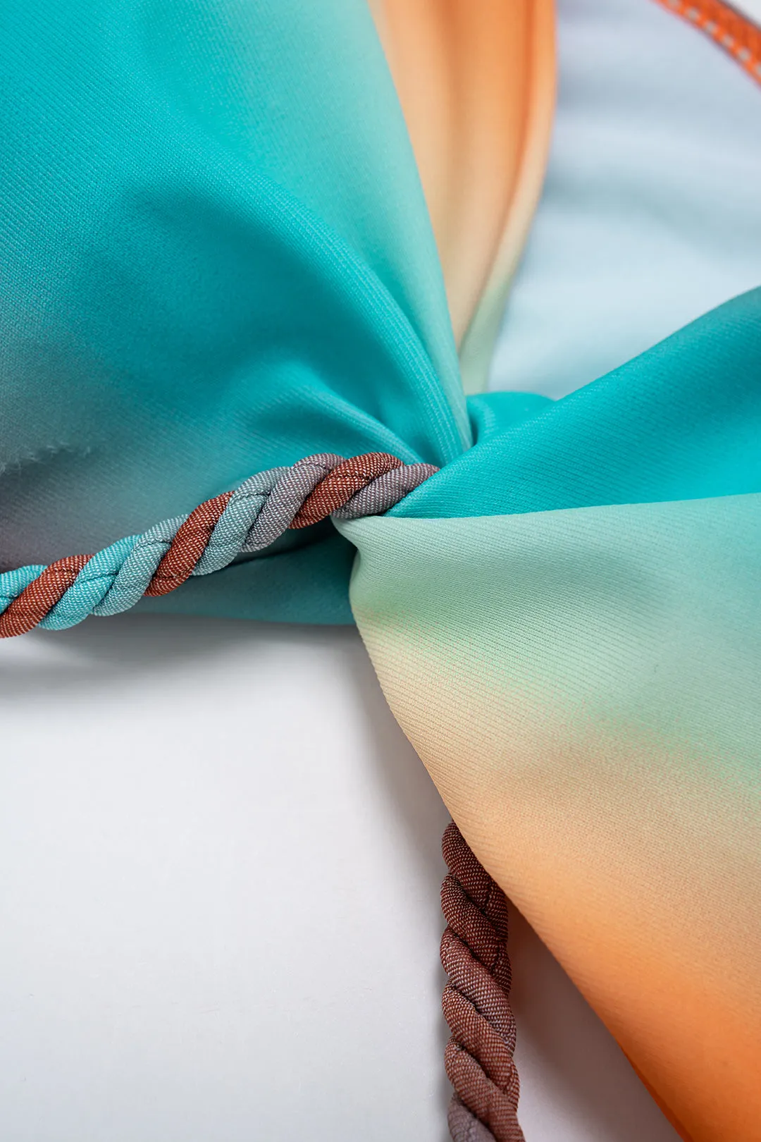 Tie Dye Print Tie-Up Asymmetrical Drawstring Bikini Set sold by Micas product image thumbnail 4