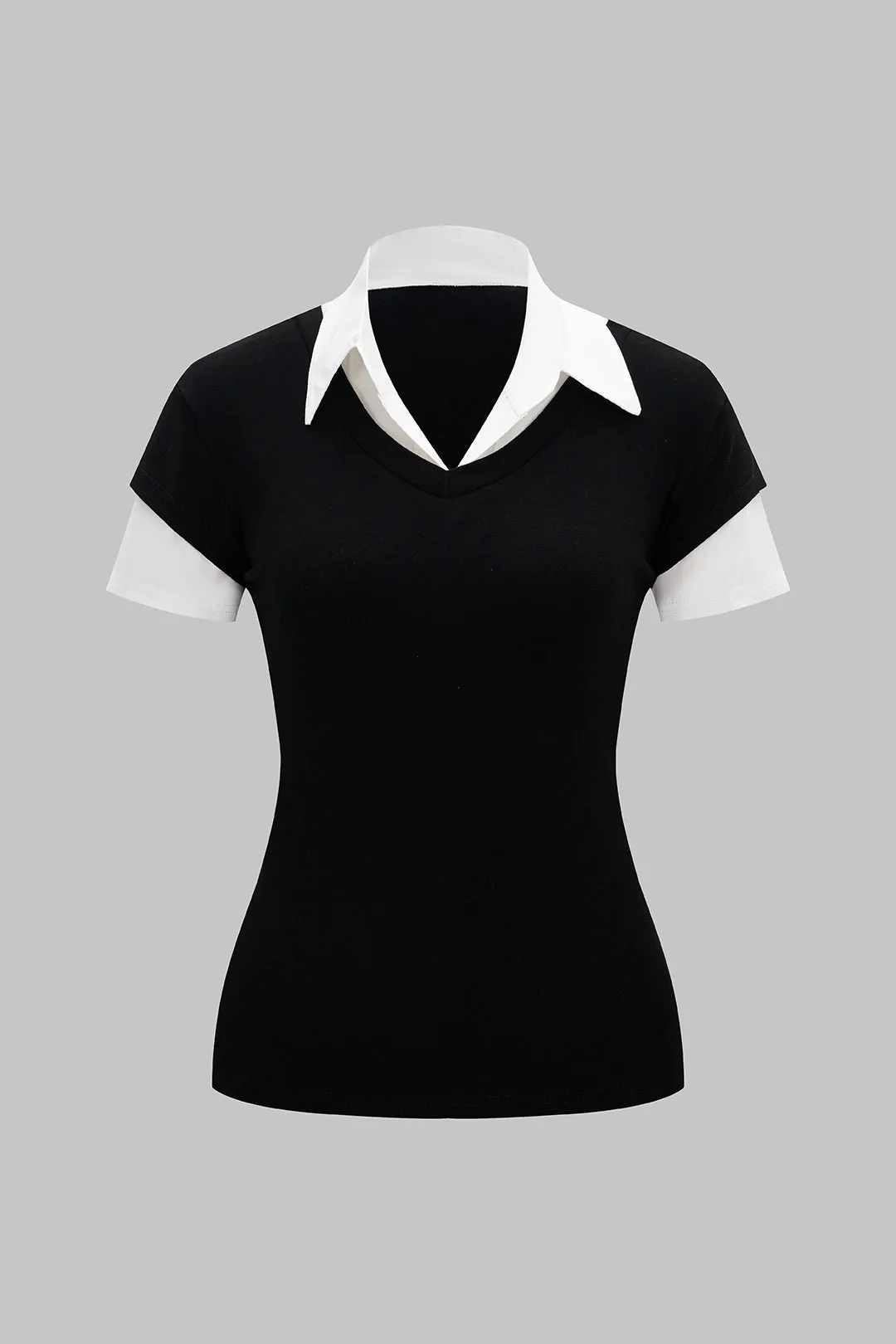 Contrast Short-Sleeve T-Shirt sold by Micas