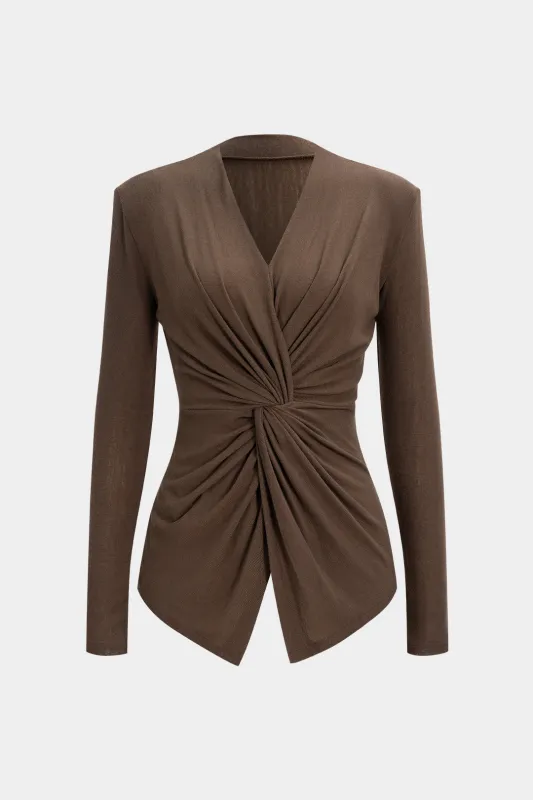Twist Knot Long-Sleeve Top sold by Micas