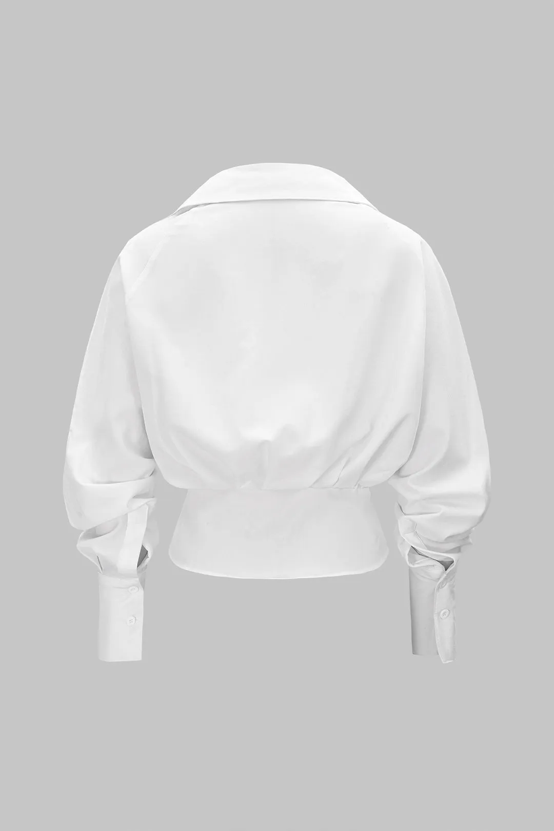 Asymmetrical Button Long-Sleeve Shirt sold by Micas product image thumbnail 2