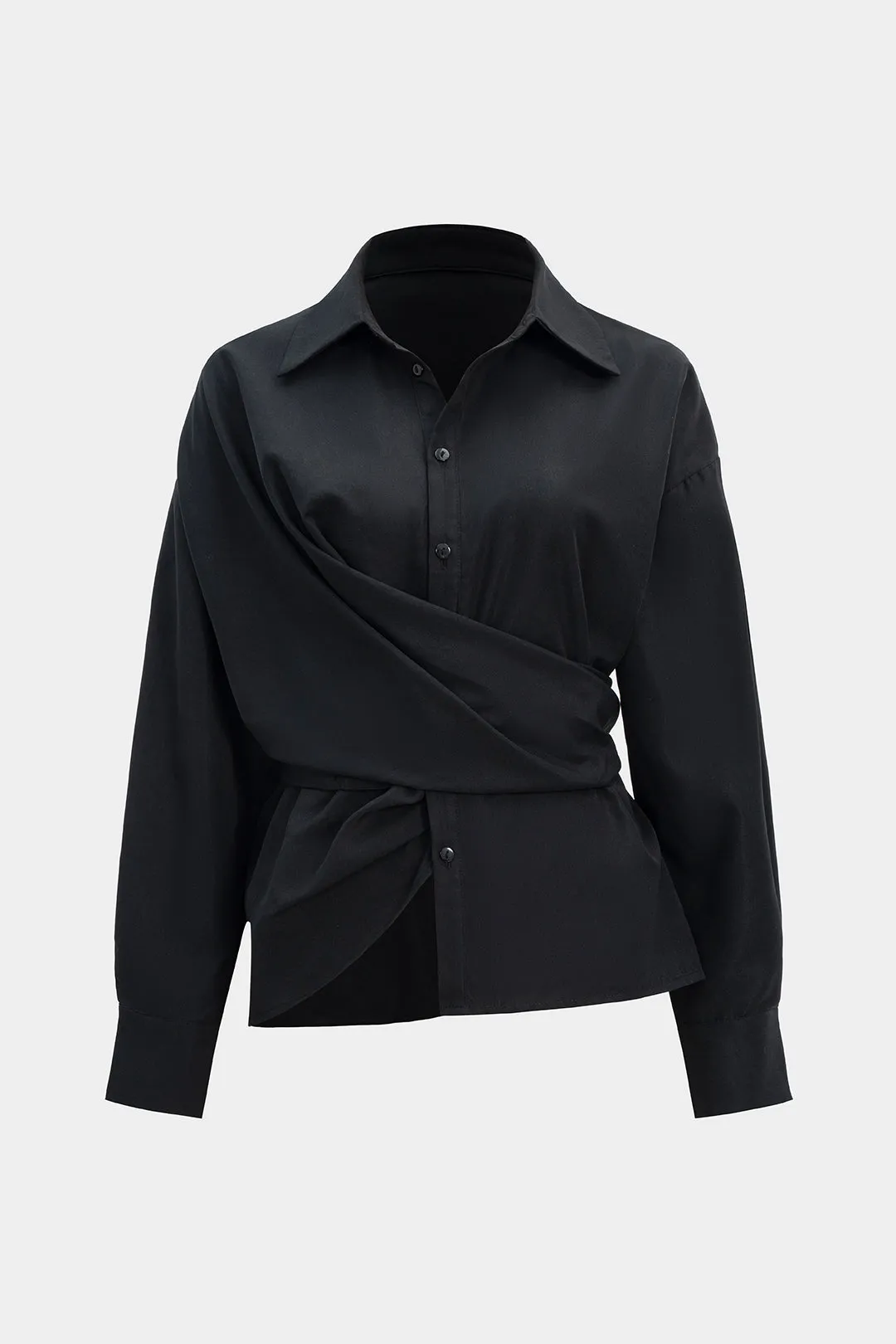 Button Tie-Up Long-Sleeve Shirt sold by Micas