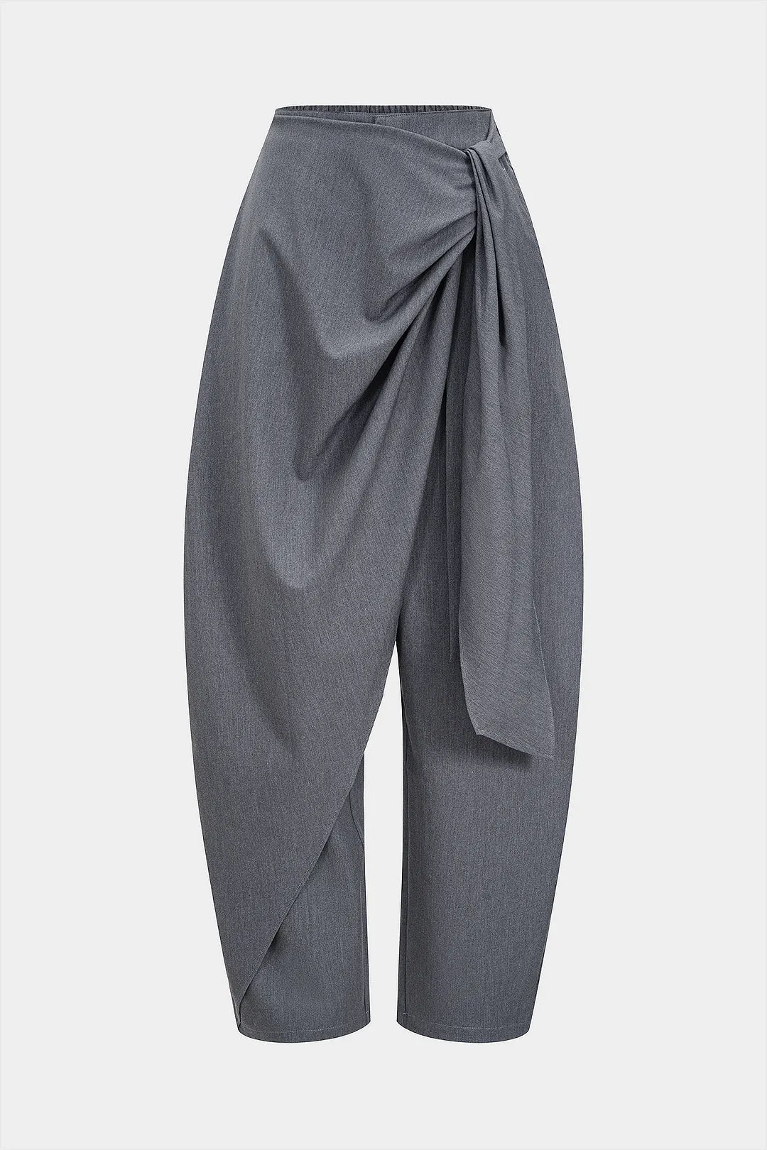 Tie-Up Asymmetrical Ruched Pants sold by Micas
